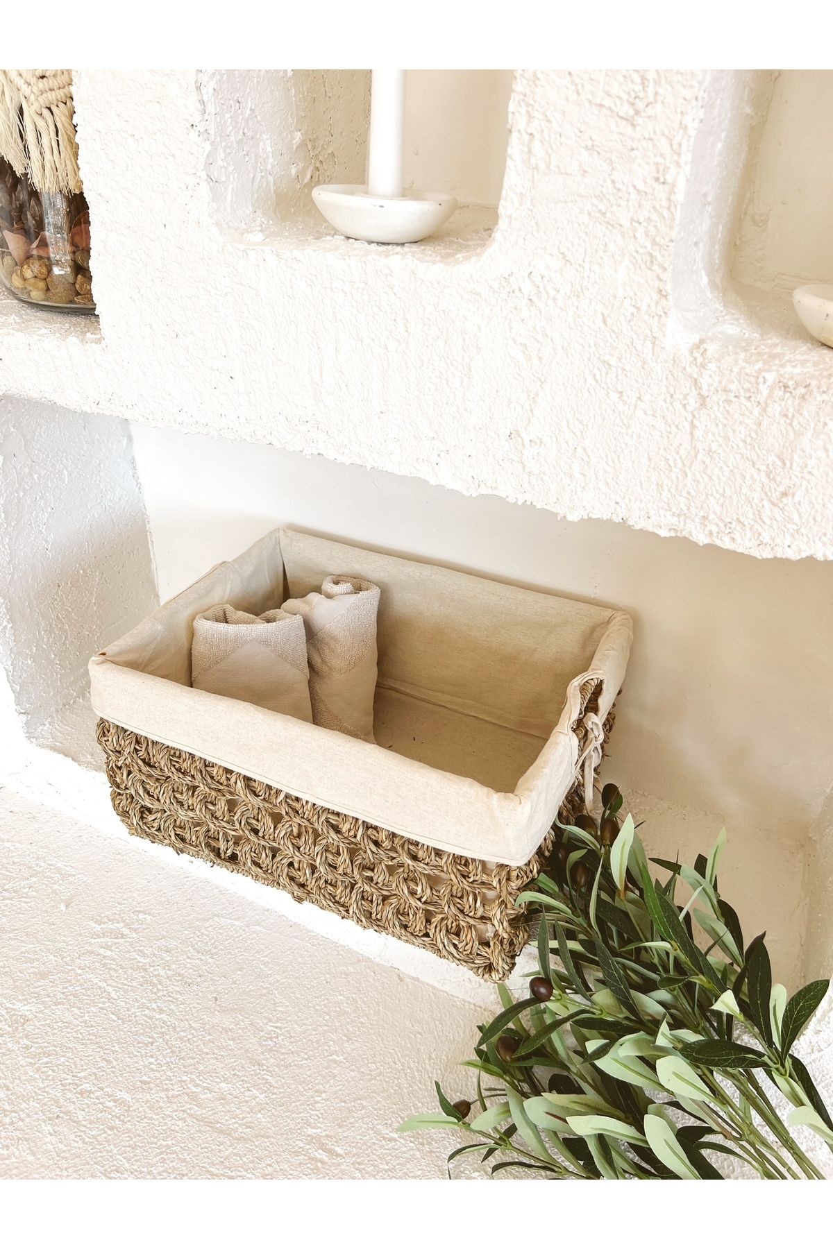 Hasır Iç Korumalı Sağlam 41x32x21 Düzenleyici/sepet/organizer