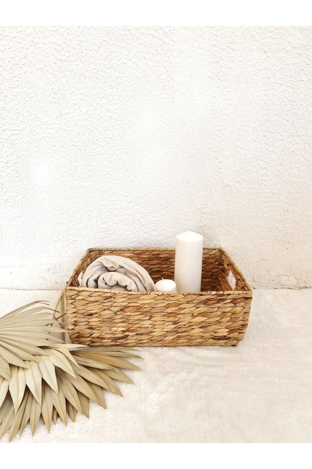 Hasır Su Sümbülü Dikdörtgen 43x30x16cm Düzenleyici/sepet / Organizer