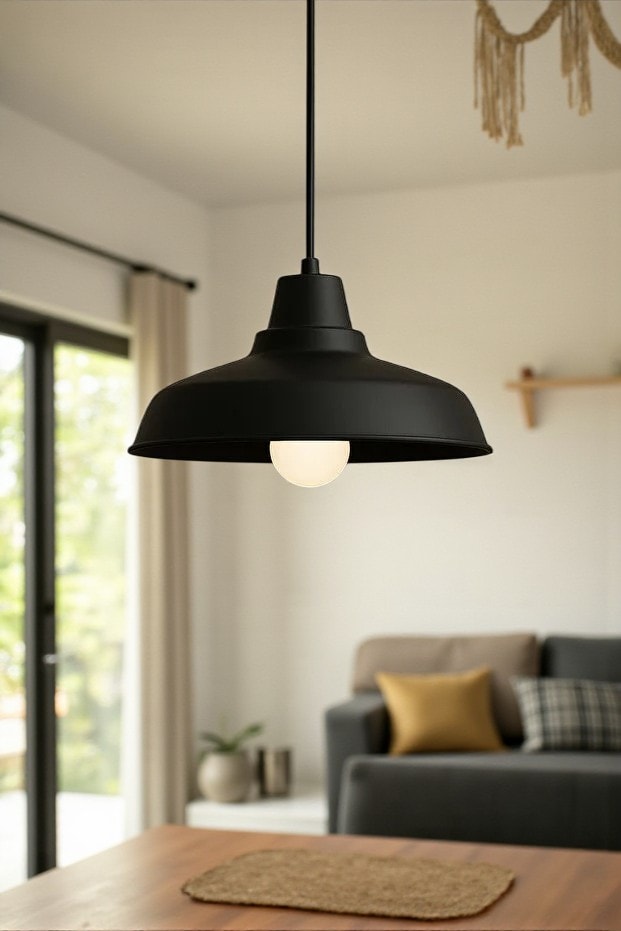 Metal Tekli Sarkıt Avize Retro Model Modern Endüstriyel Mufak Hol Cafe Salon Avize