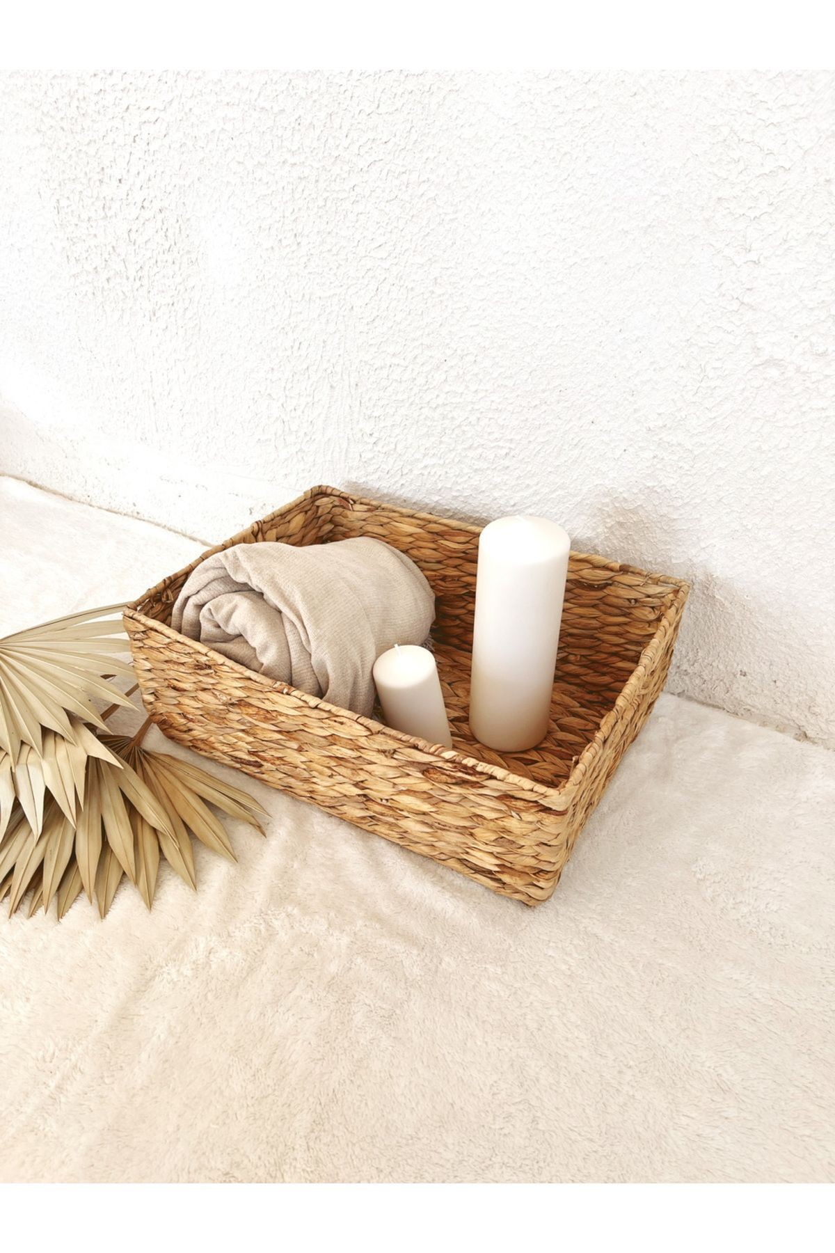 Hasır Su Sümbülü Dikdörtgen 43x30x16cm Düzenleyici/sepet / Organizer