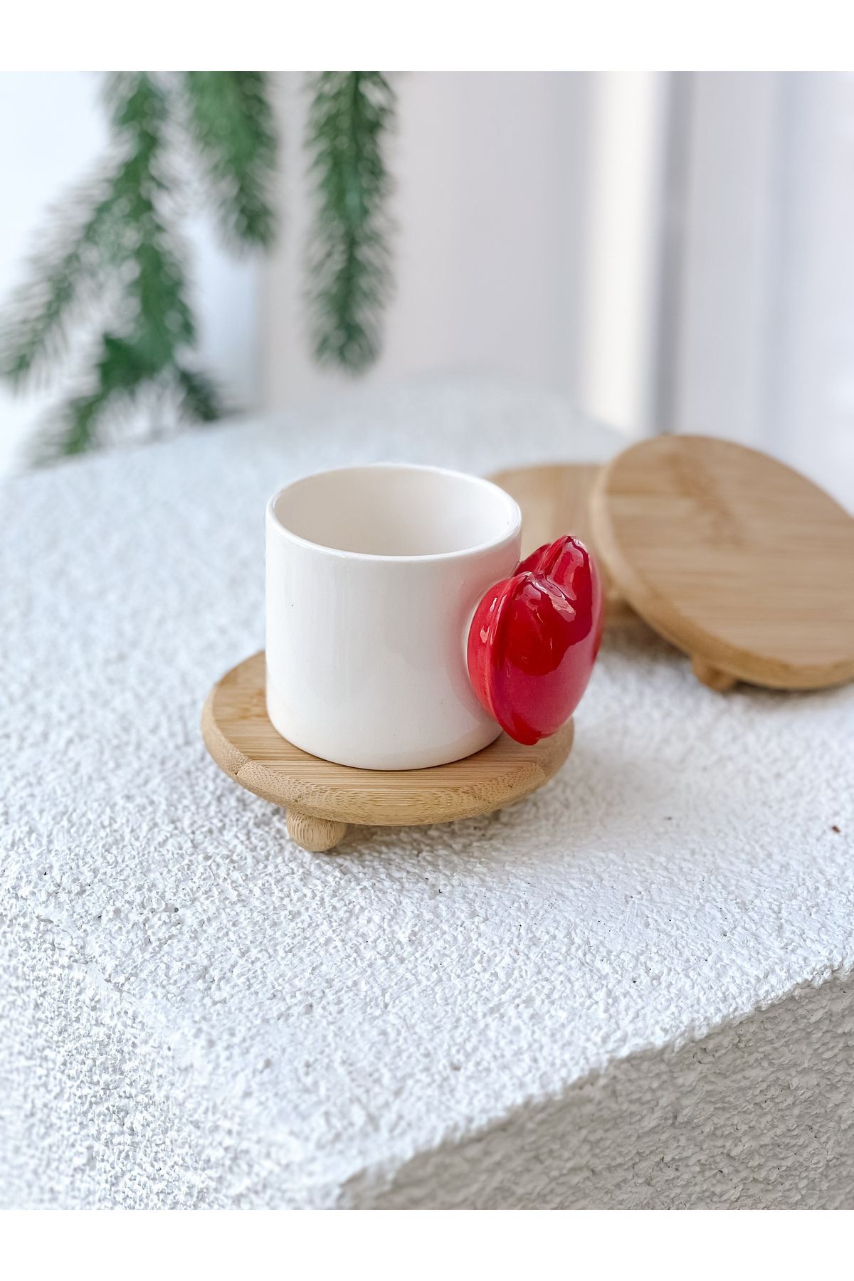 Bambu Top Ayaklı Yükseltici / Bardak Altlığı