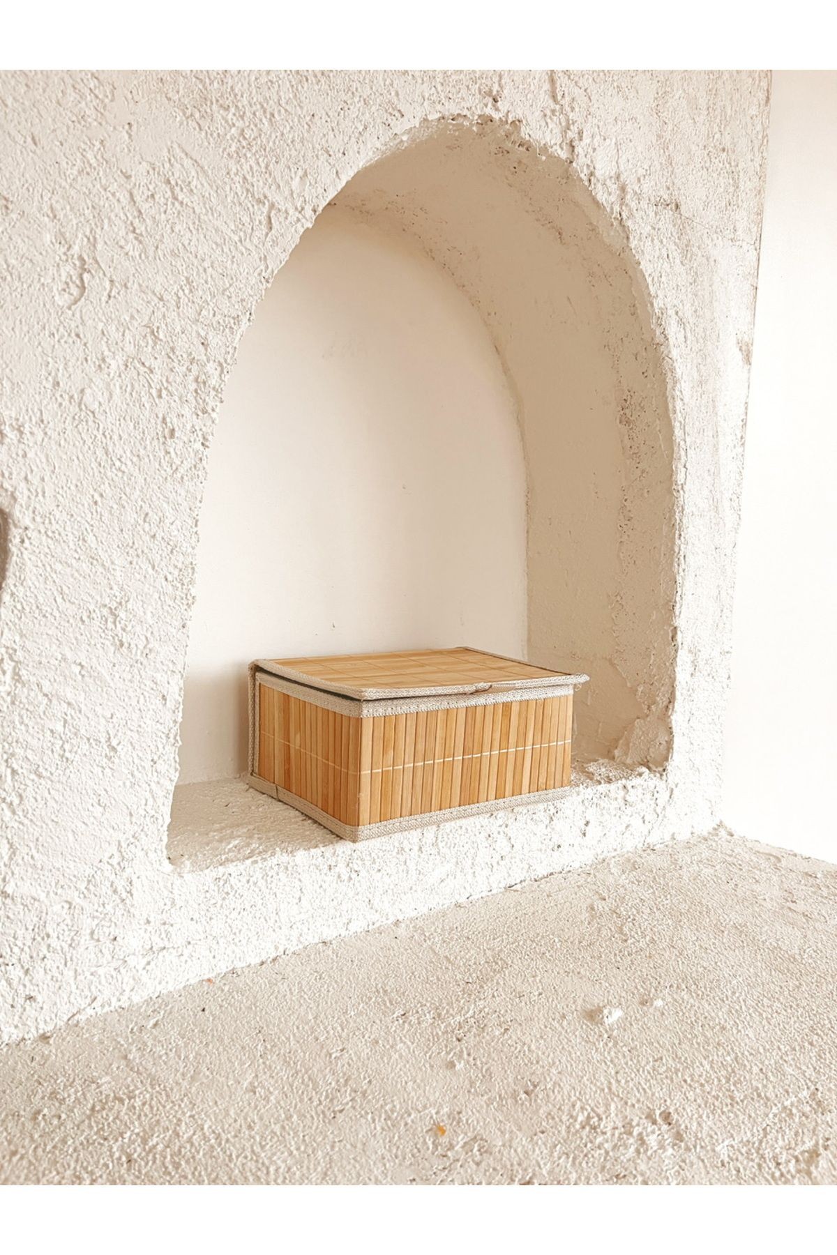 Bambu 26x20x12 Çok Amaçlı Kapaklı Sepet/Düzenleyici/Organizer
