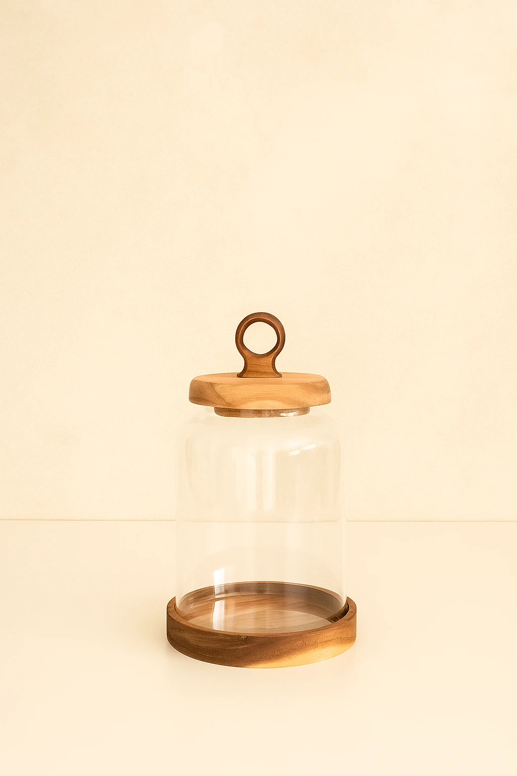 Tekli Akasya Altlık Detaylı Cam Kavanoz