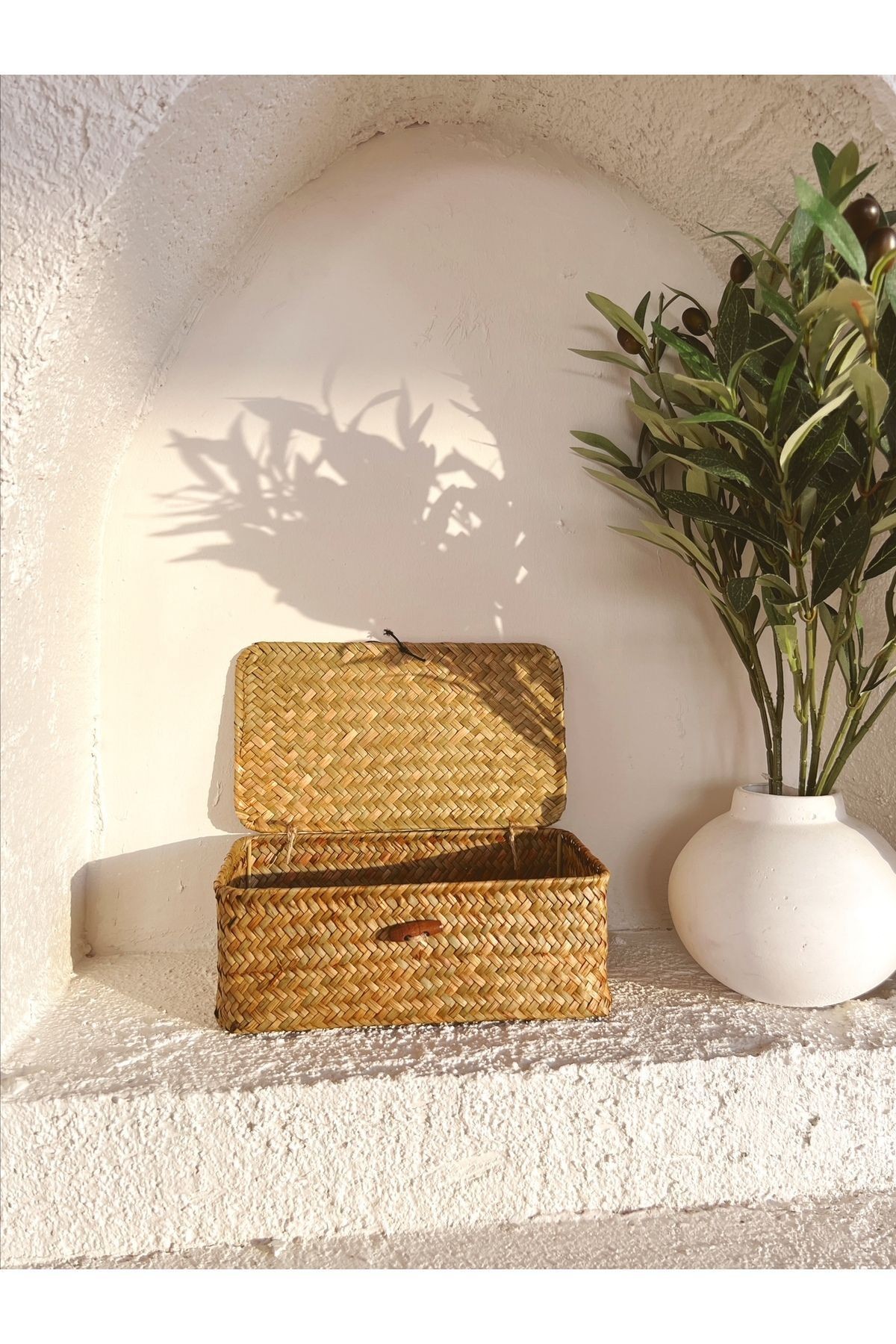 Bambu/Rattan Çok Amaçlı Hasır Düzenleyici/Organizer/Sepet/Banyo Düzenleyici