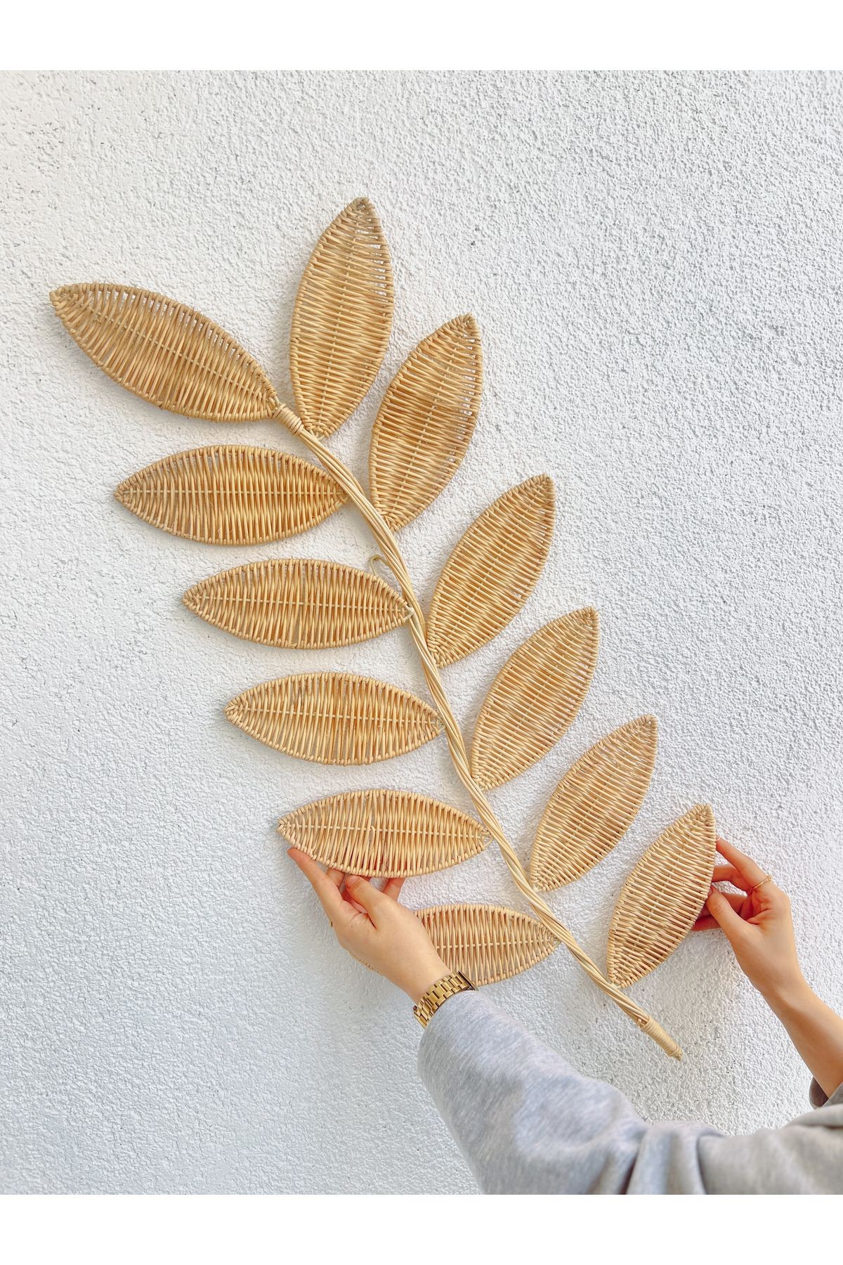 Rattan/Bambu Duvar Süsü / Bohem Duvar Süsü 35X90