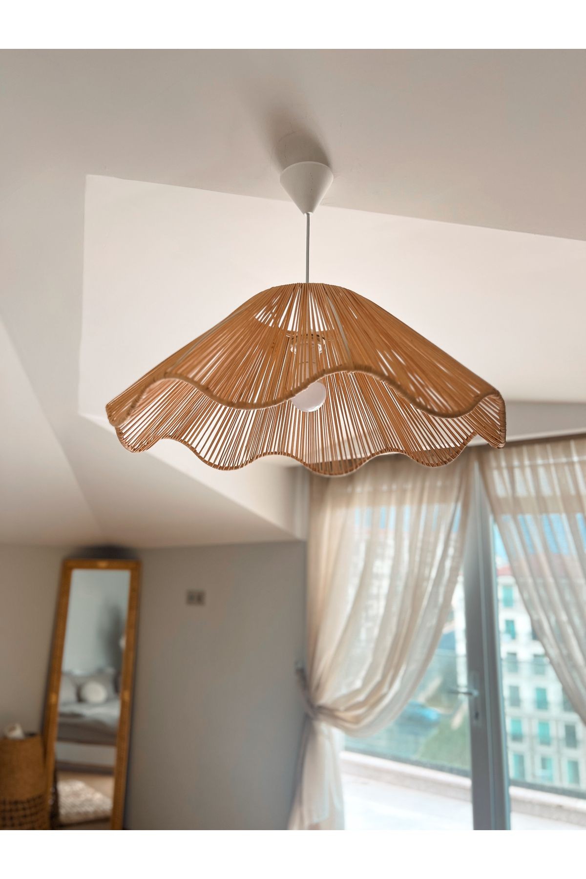 Rattan/Bambu Sarkıt Bohem Avize