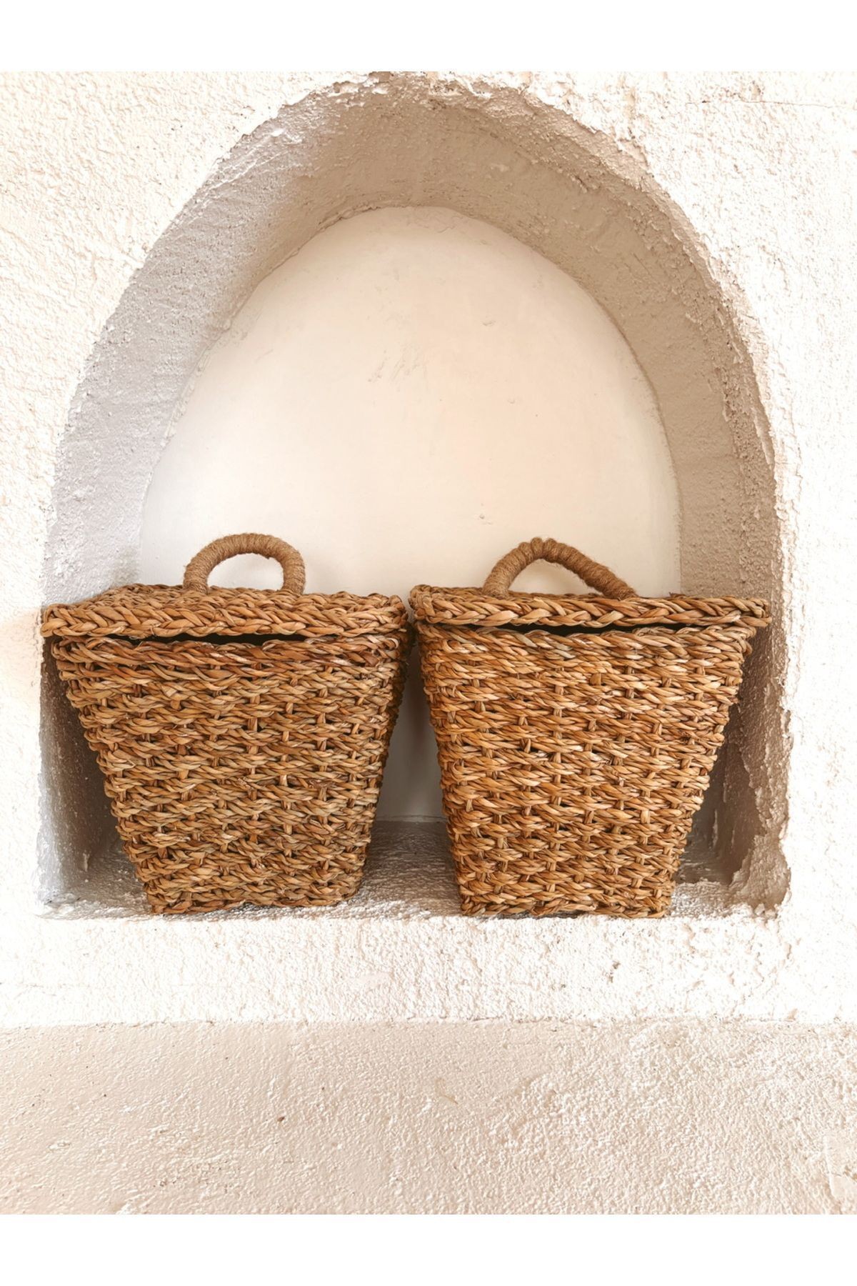 2Li Hasır Kapaklı 26x26x23cm Patates ve Soğan Sepeti/Sepet