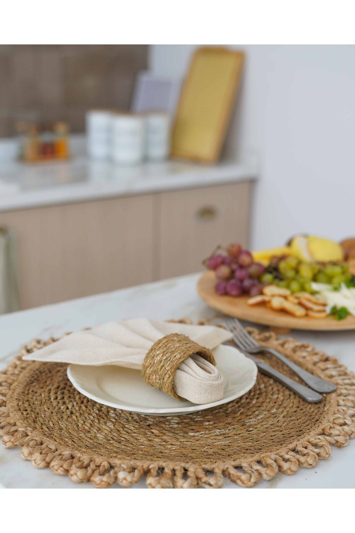 Doğal Hasır 2Lİ Amerikan Servis/Supla/Sunum