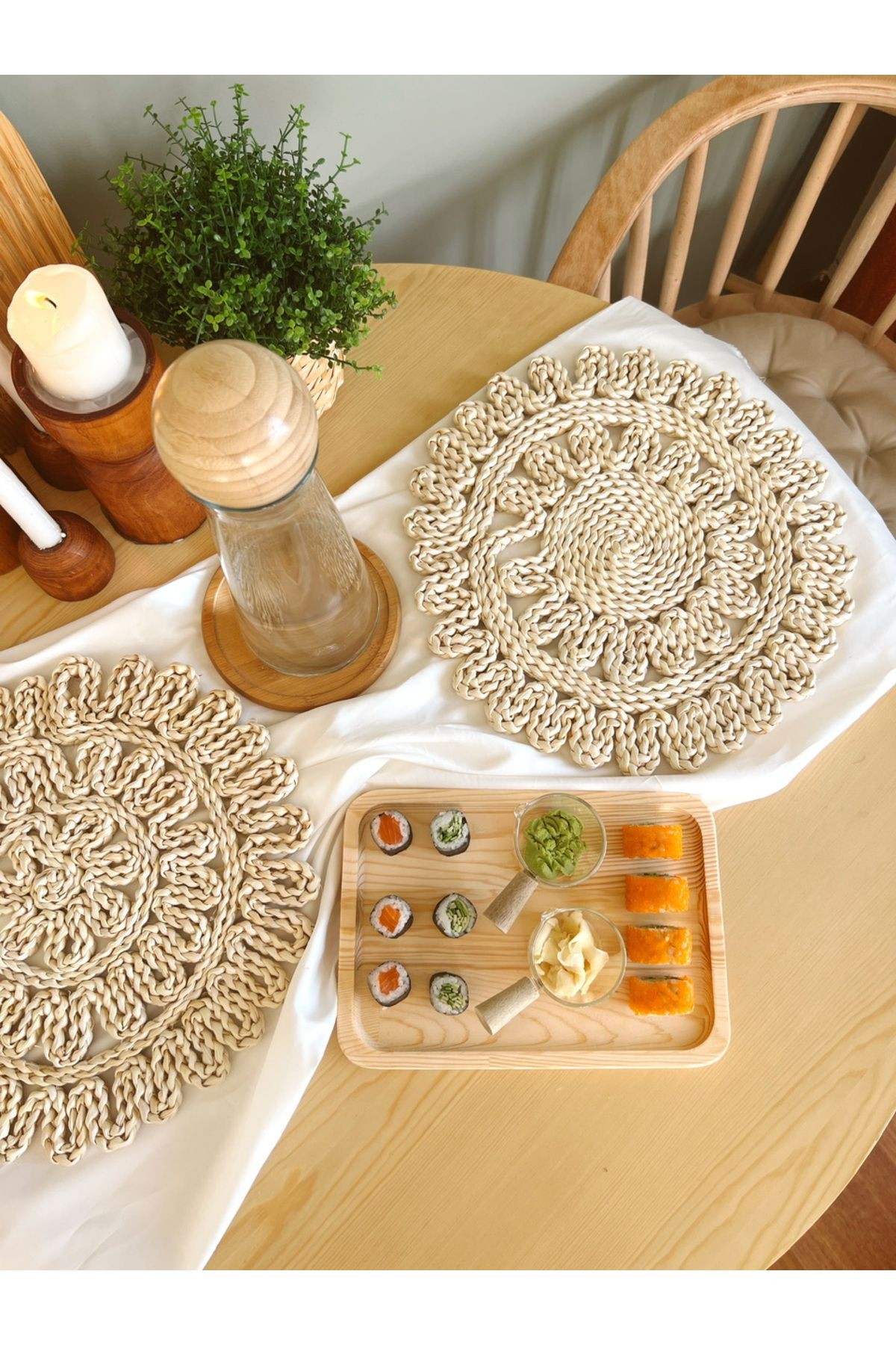 Ahşap 22x25cm Servis Ve Sunum Tabağı / Tepsi / Stand