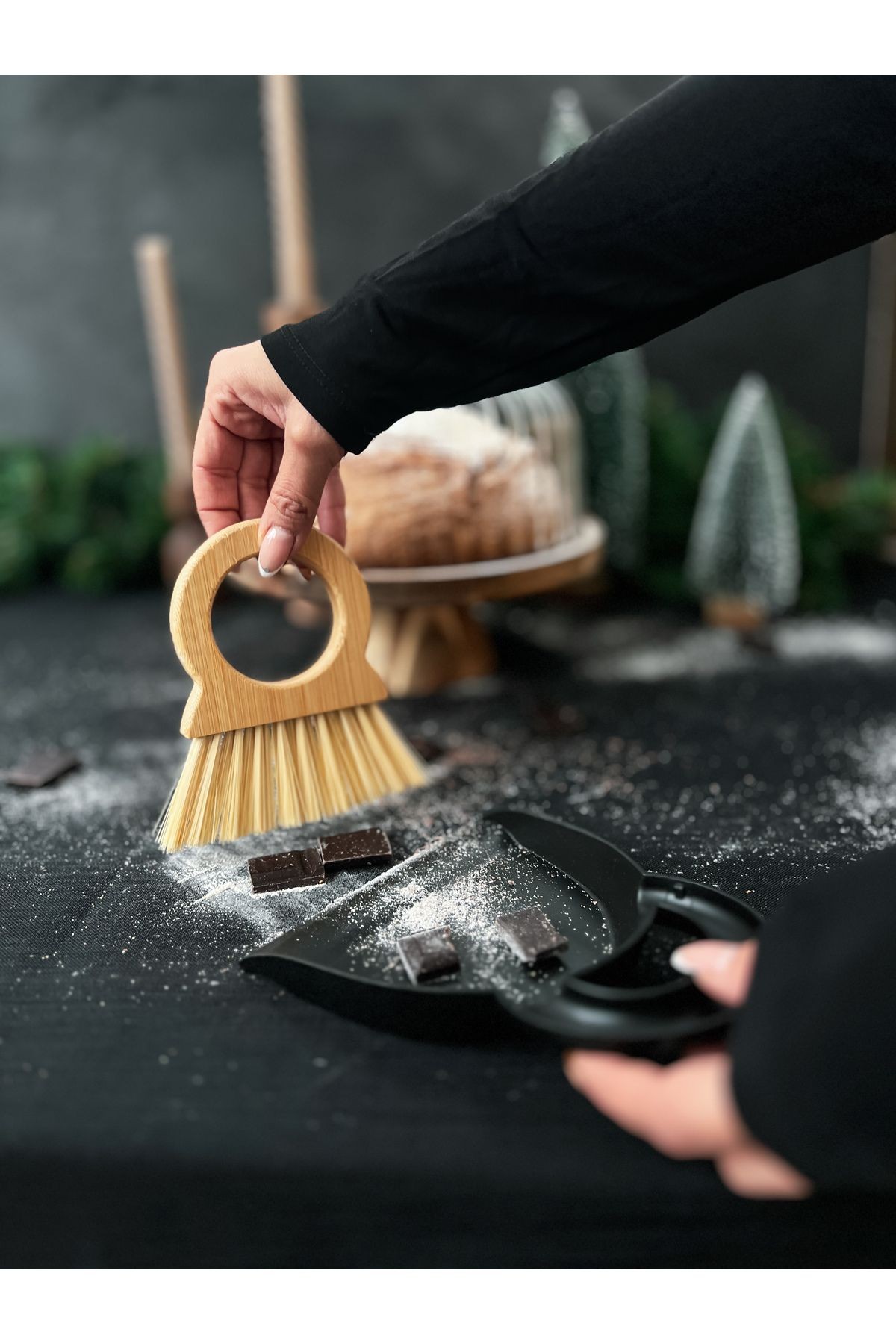 Bambu Temizlik ve Süpürme Fırçası