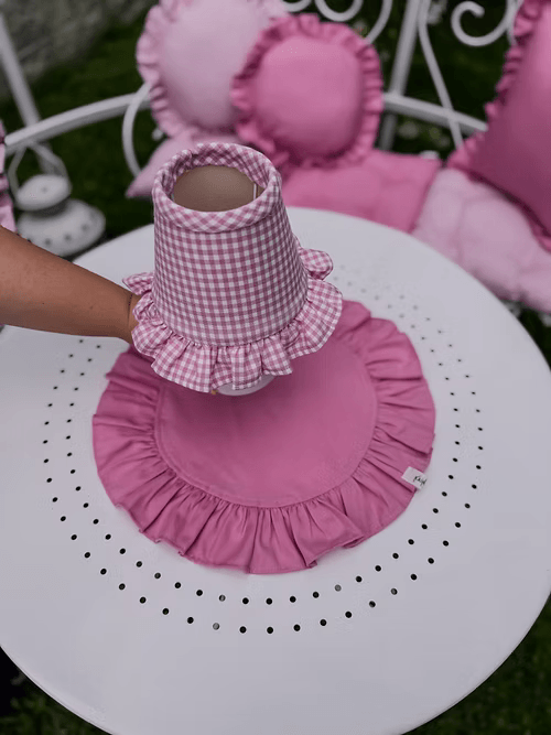 Candy Masa Lambası Pembe Kareli