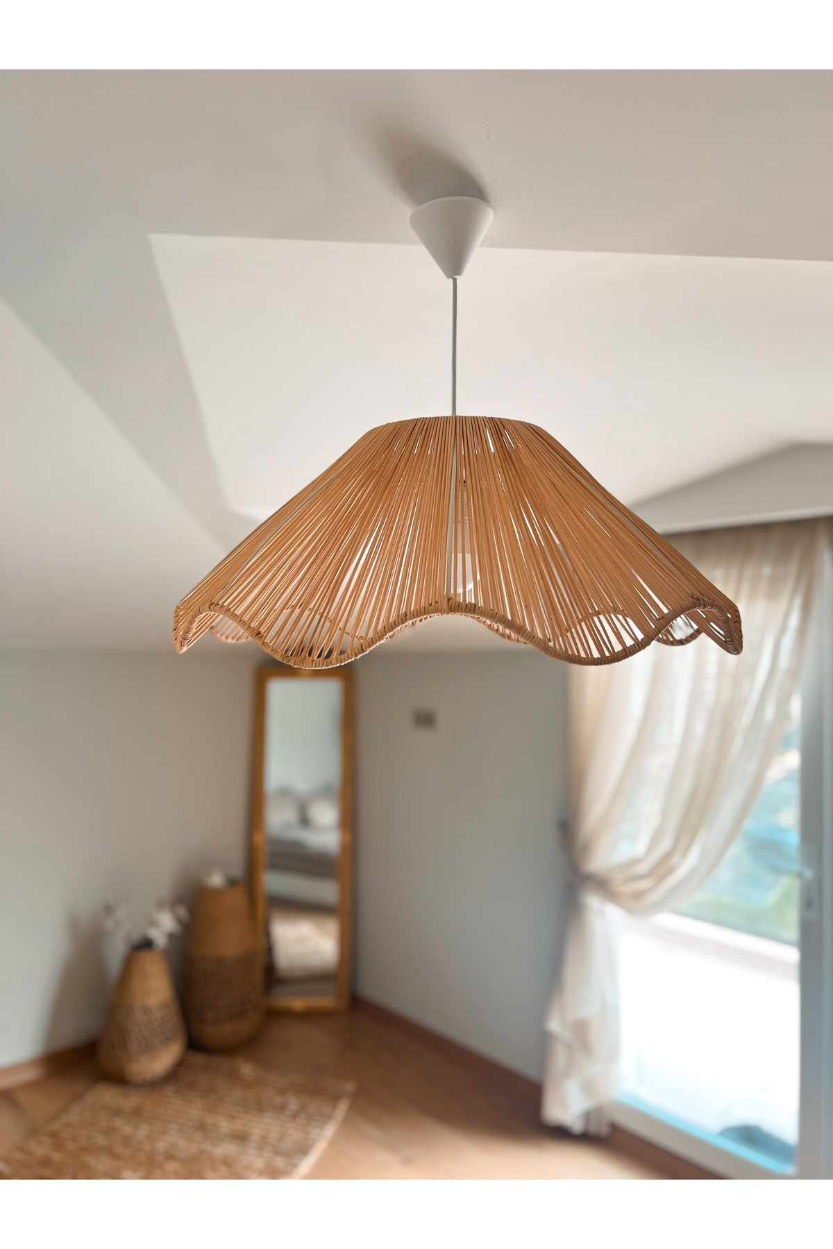 Rattan/Bambu Sarkıt Bohem Avize