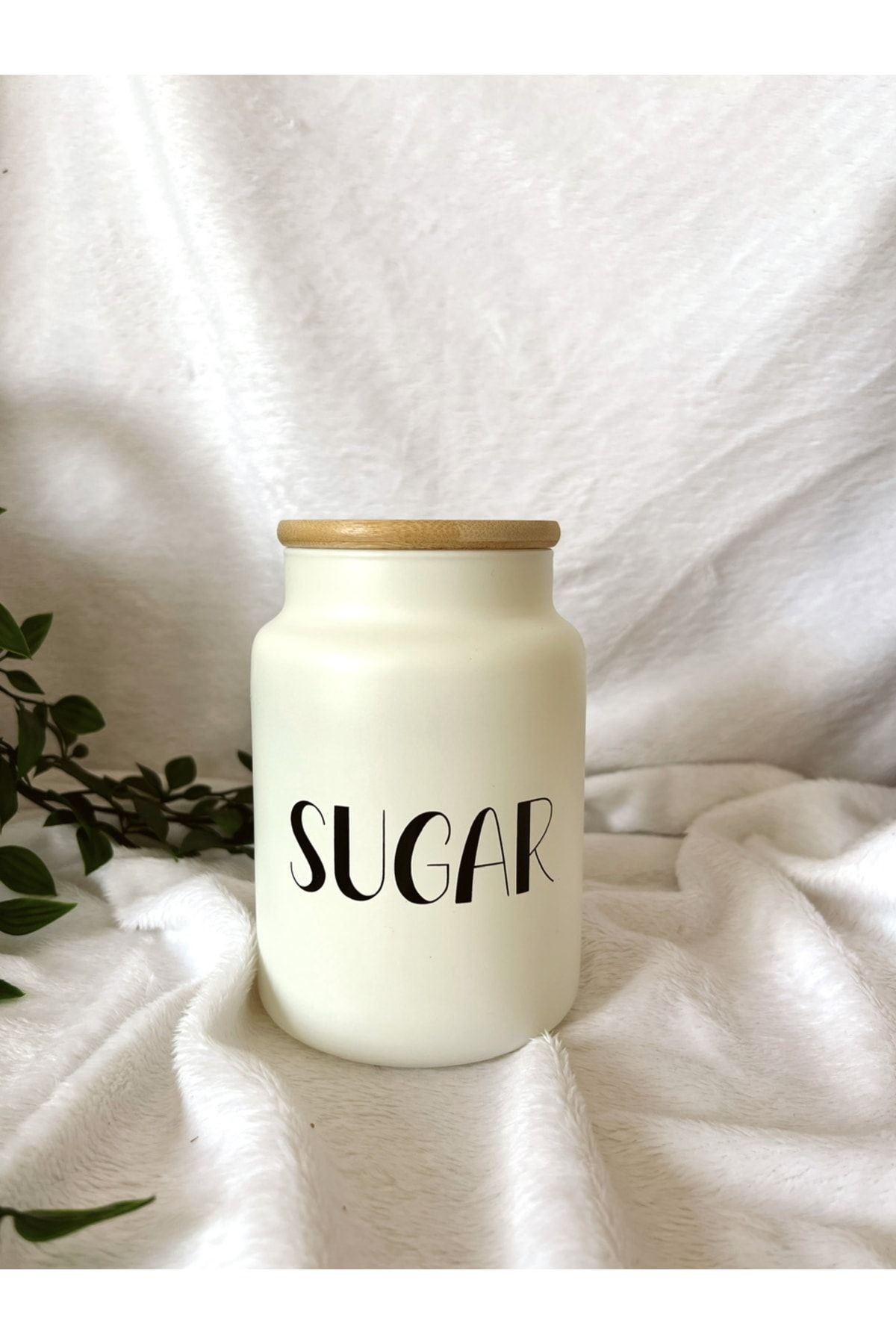 Bambu Vakum Kapaklı 800ml Sugar (şeker) Kavanozu