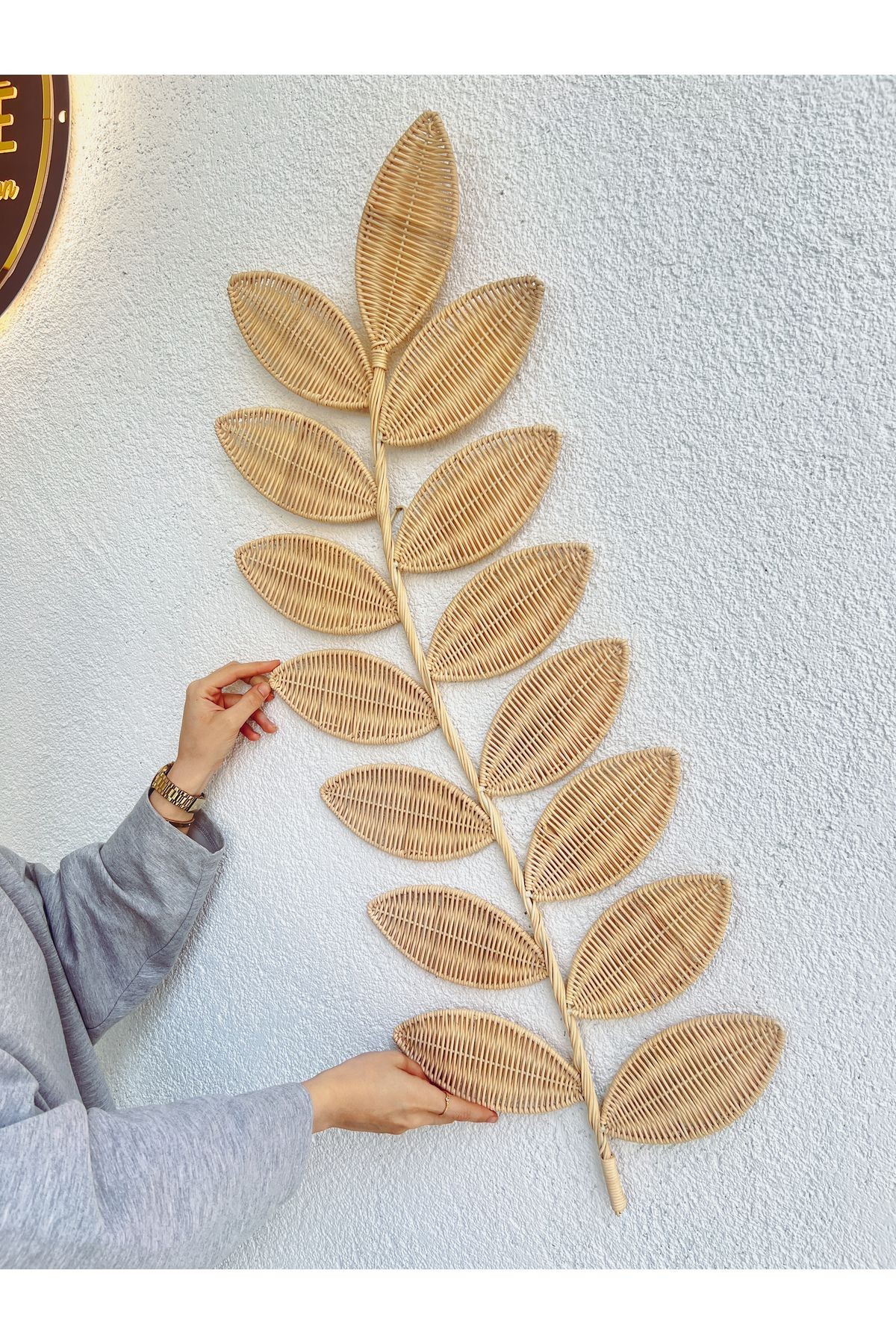 Rattan/Bambu Duvar Süsü / Bohem Duvar Süsü 36X100