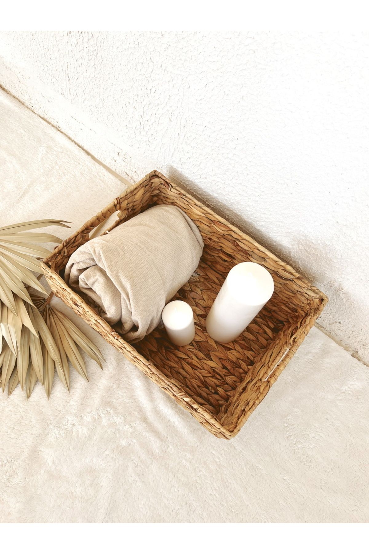 Hasır Su Sümbülü Dikdörtgen 43x30x16cm Düzenleyici/sepet / Organizer