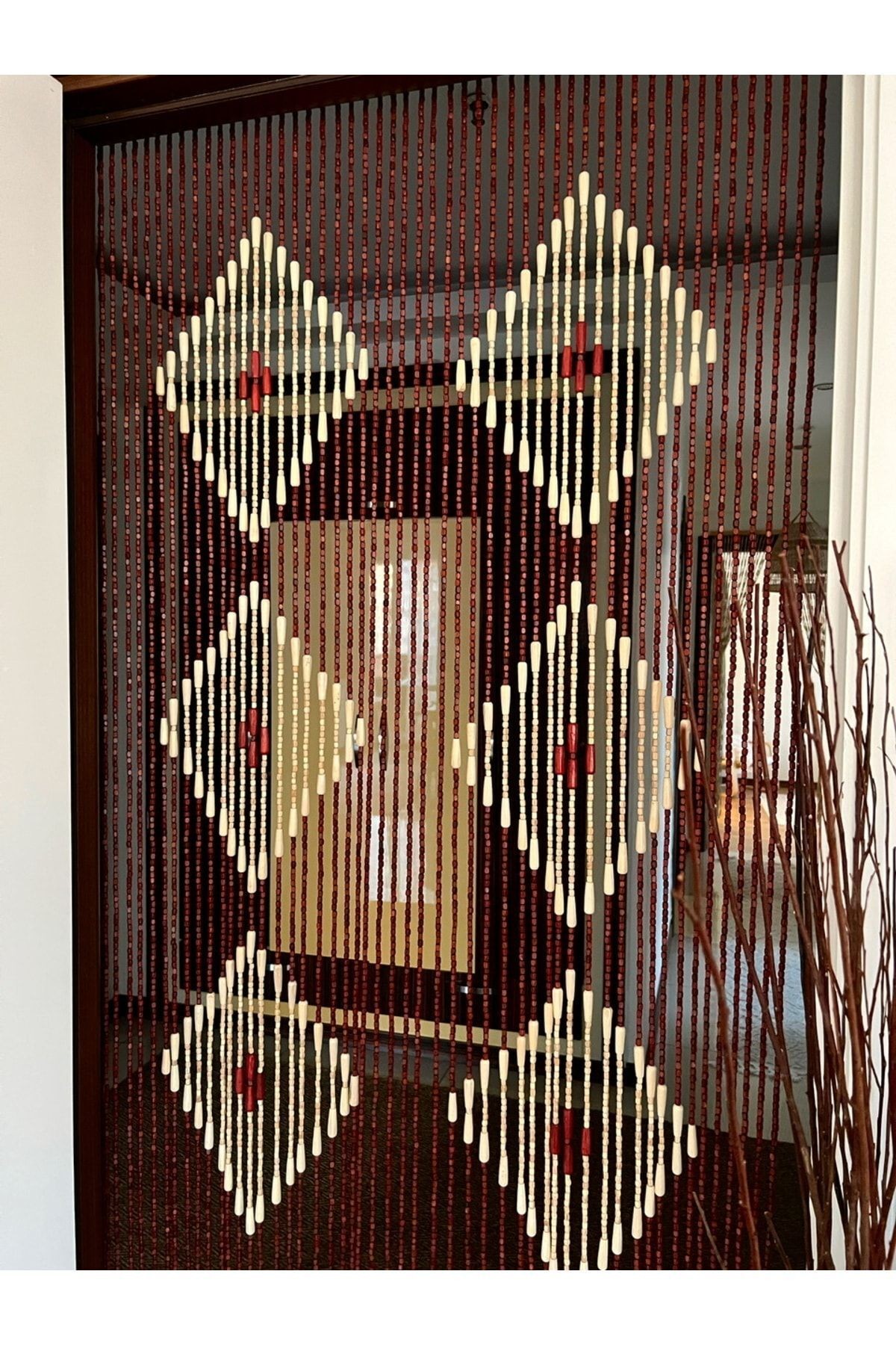 Ahşap 27 Sıra 80x190cm Kapı Perdesi