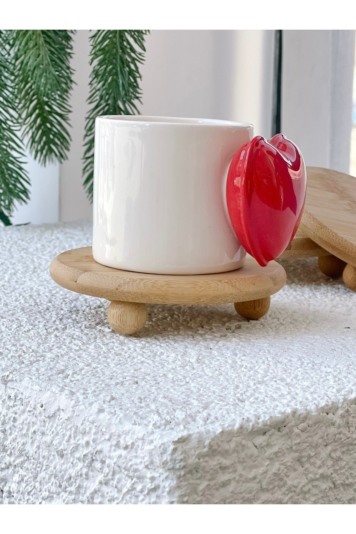 Bambu Top Ayaklı Yükseltici / Bardak Altlığı