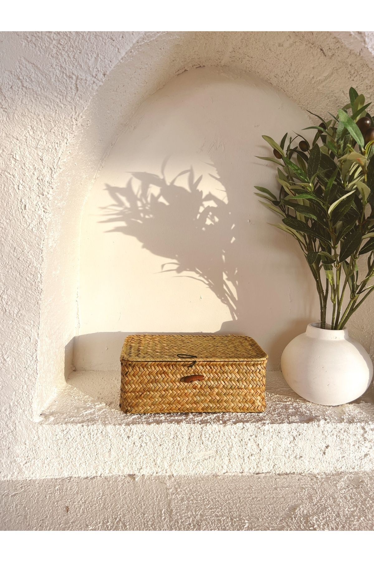 Bambu/Rattan Çok Amaçlı Hasır Düzenleyici/Organizer/Sepet/Banyo Düzenleyici