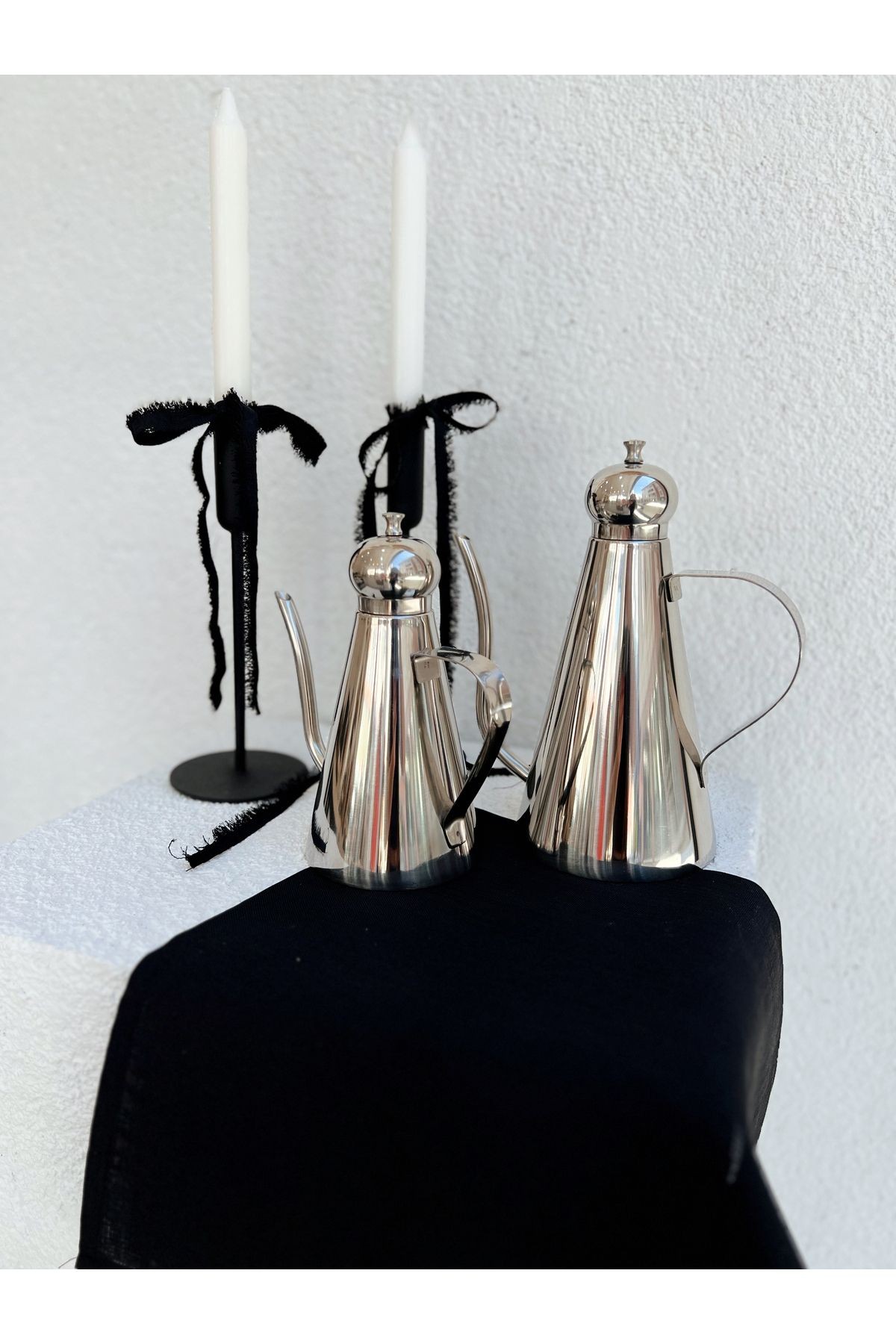 2li Paslanmaz Çelik Yağdanlık Seti 650ml-1000ml