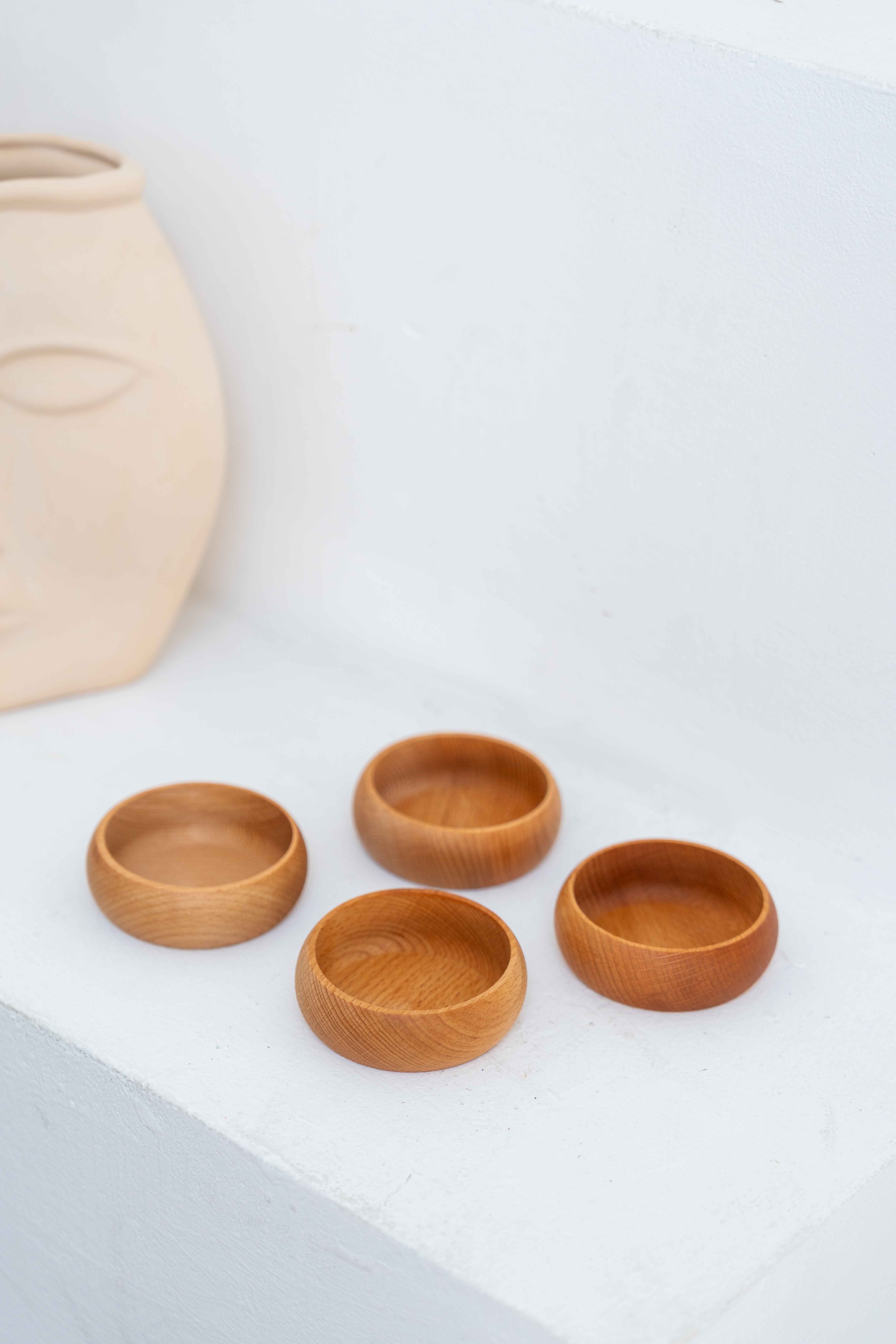 4'Lü Ahşap Çerezlik Seti