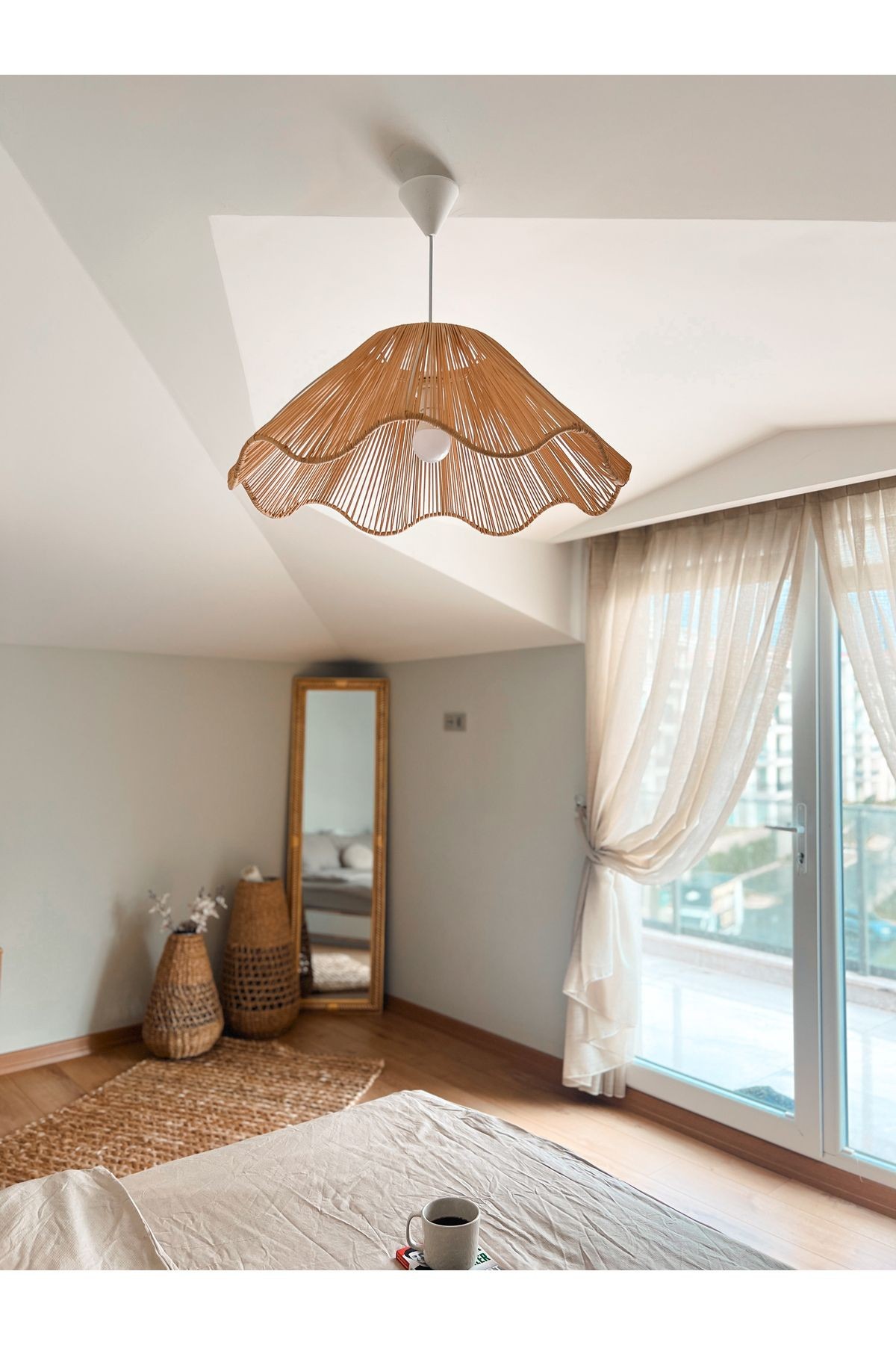 Rattan/Bambu Sarkıt Bohem Avize