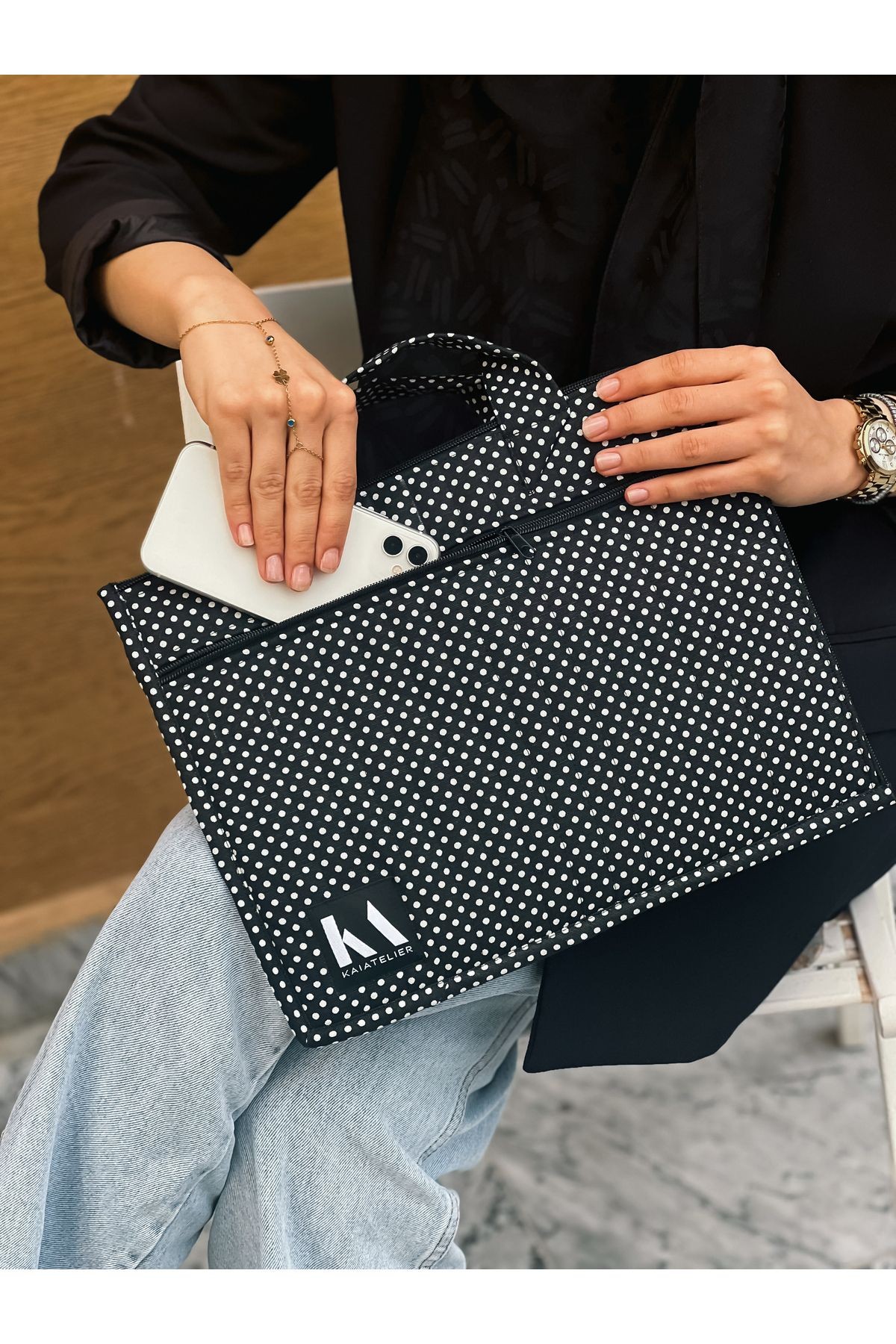 Dottie Çift Gözlü Laptop Çantası