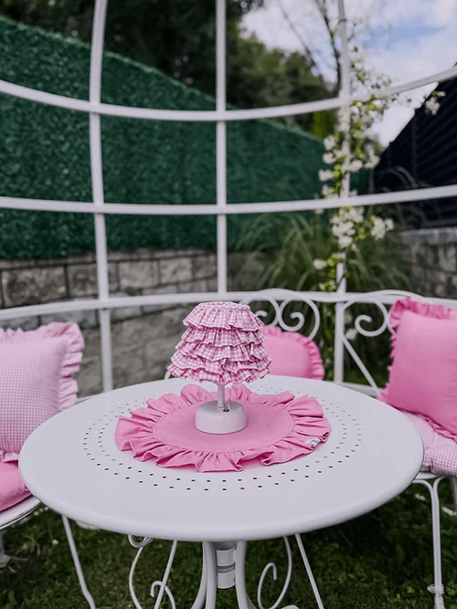 Candy Masa Lambası Pembe Kareli