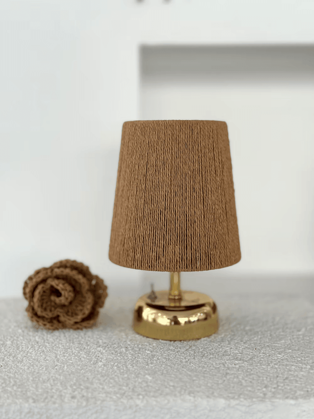 HandMade Kablosuz Masa Lambası / Abajur Gold Ayak