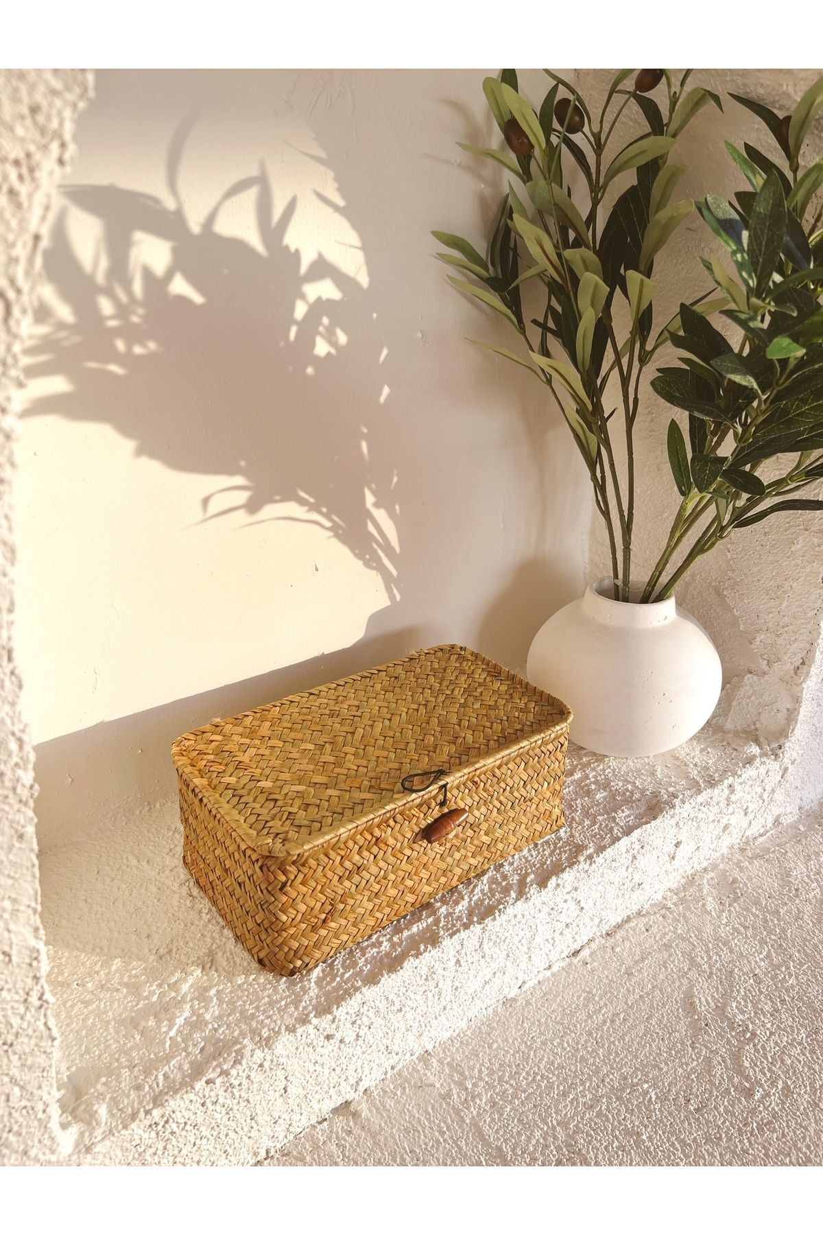 Bambu/Rattan Çok Amaçlı Hasır Düzenleyici/Organizer/Sepet/Banyo Düzenleyici