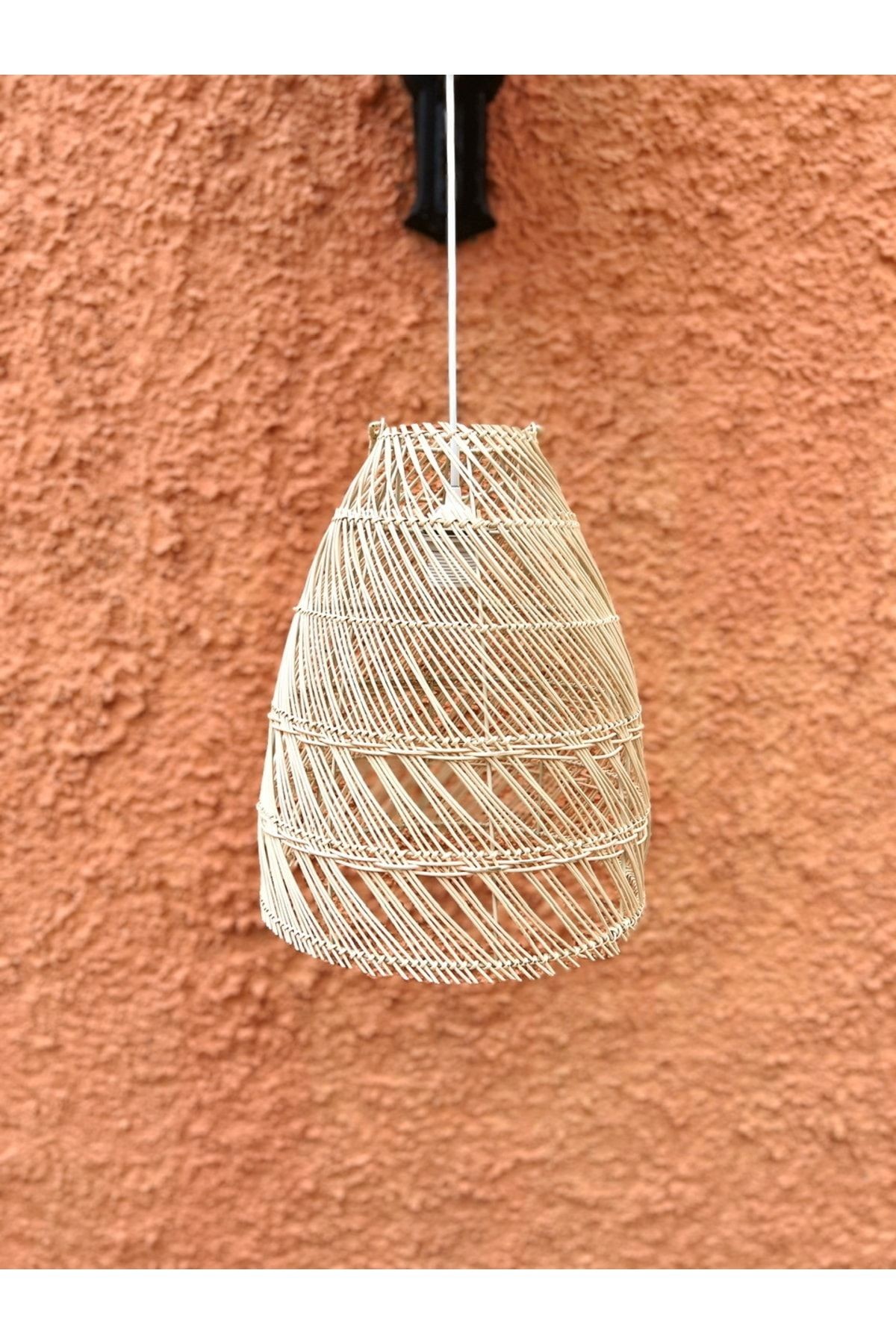 Rattan/bambu Sarkıt Avize Bohem 40cm