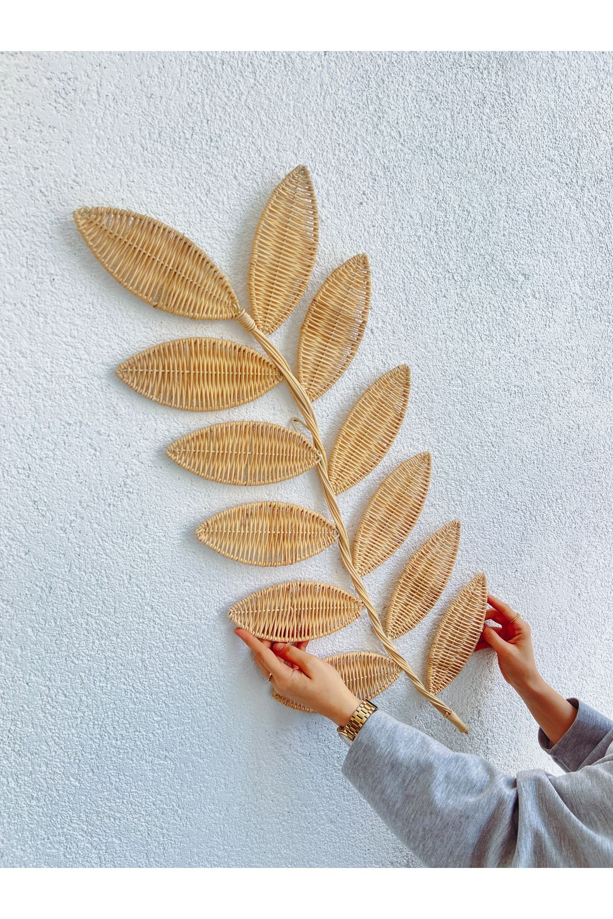 Rattan/Bambu Duvar Süsü / Bohem Duvar Süsü 35X90