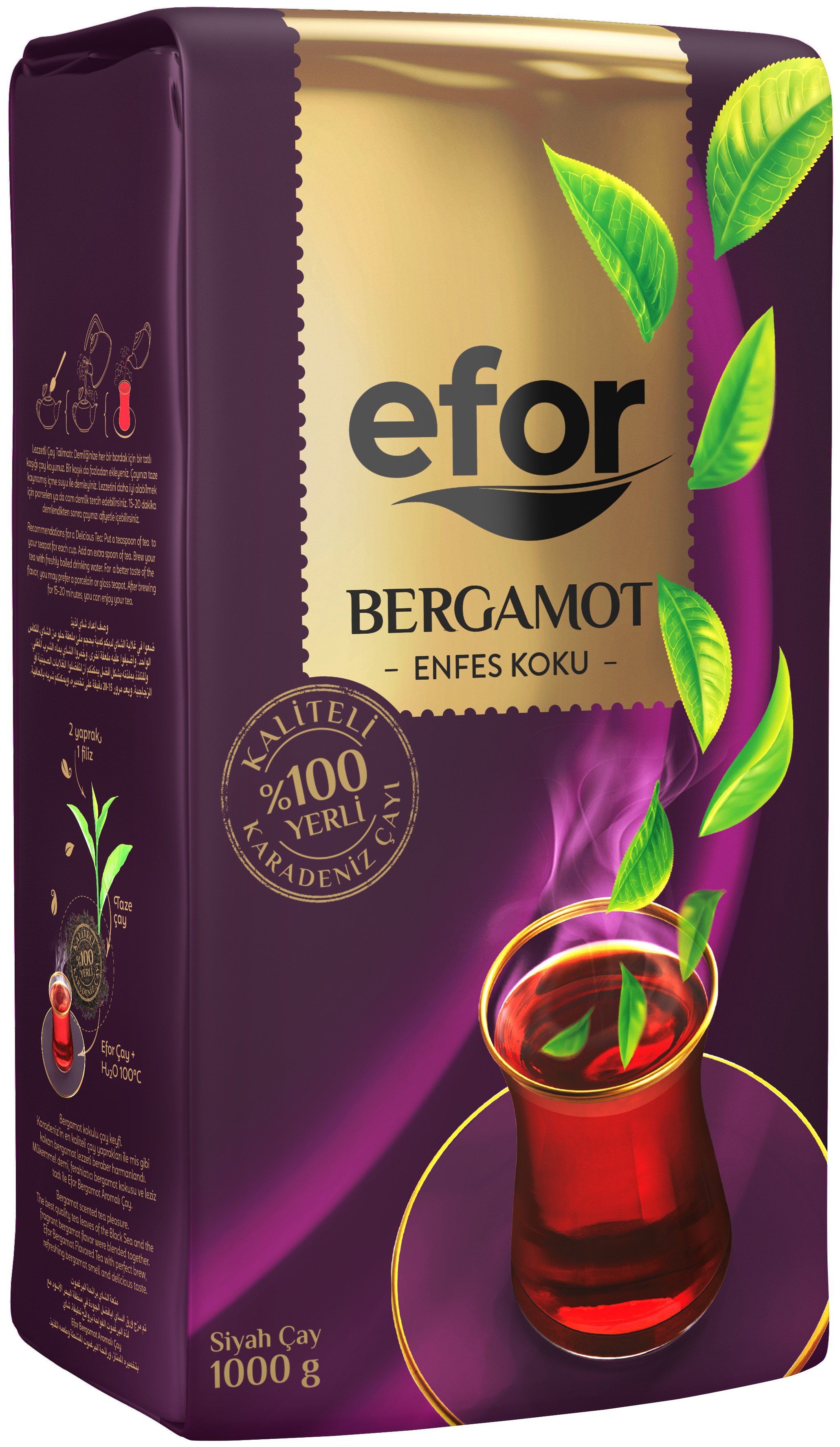 Efor Bergamot Enfes Koku Dökme Çay 1000g