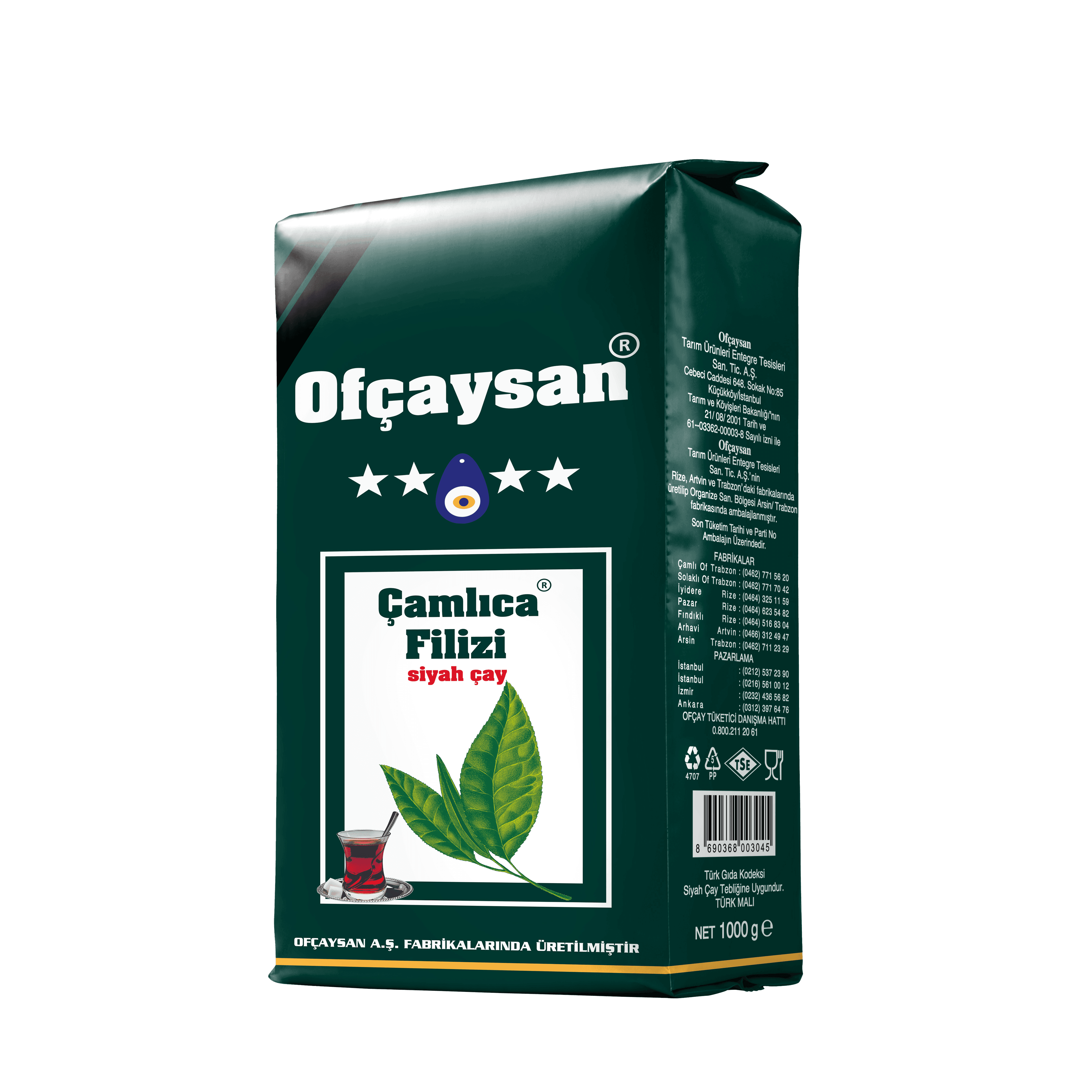 Ofçay Çamlıca Filizi Dökme Çay 1000g