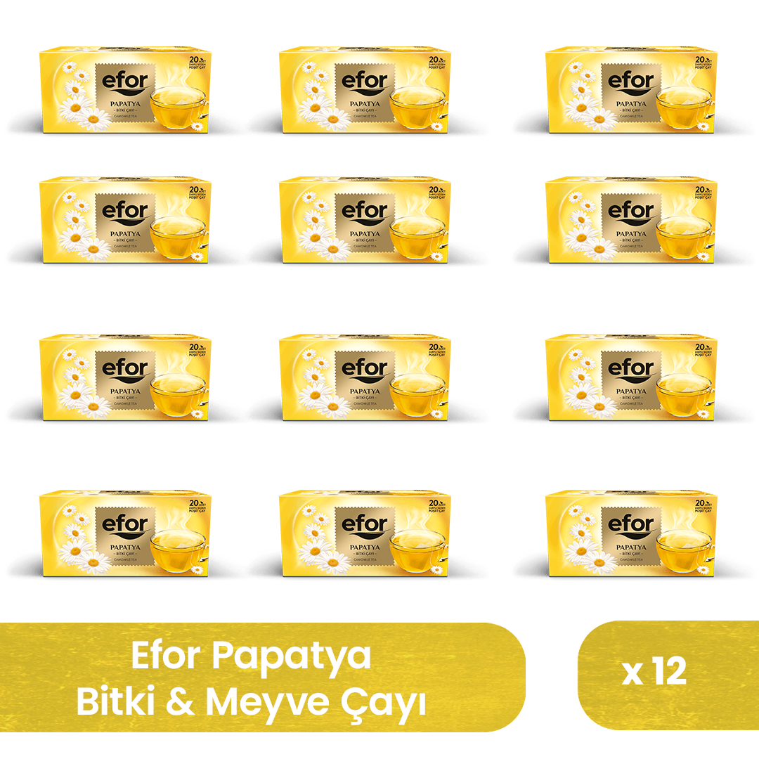 Efor Papatya Bardak Poşet Bitki Ve Meyve Çayı 20 Li X 12 Adet