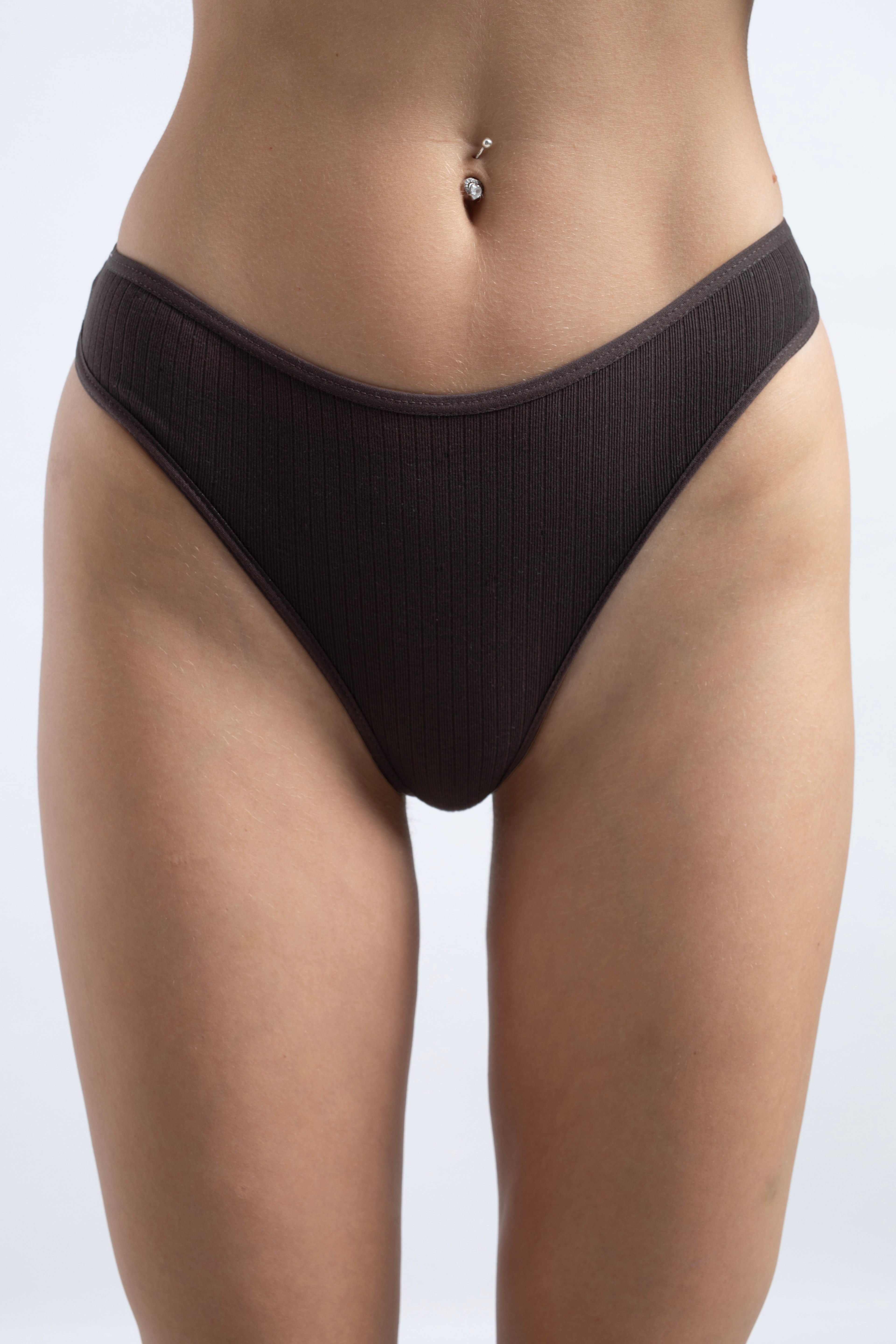 Tanga - 3'lü paket - Koyu Kahvrengi, Beyaz, Yeşil