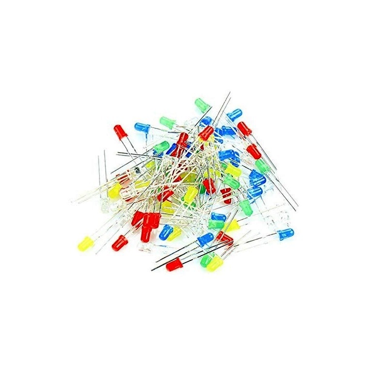 5mm Karışık Renklerde Led Diyot - 5 Farklı Renk - 100 Adet