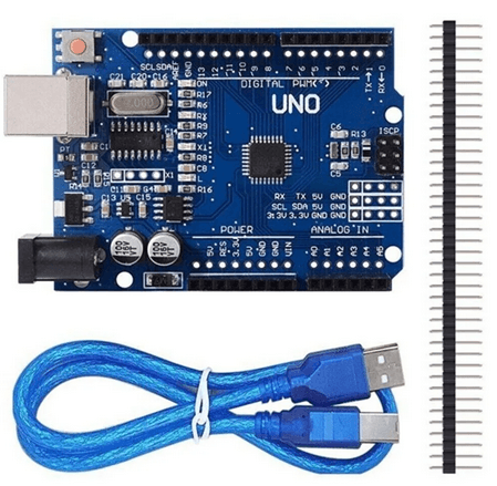Arduino Uno R3 Klon - USB Kablo ve 40 Pin Header Hediyeli