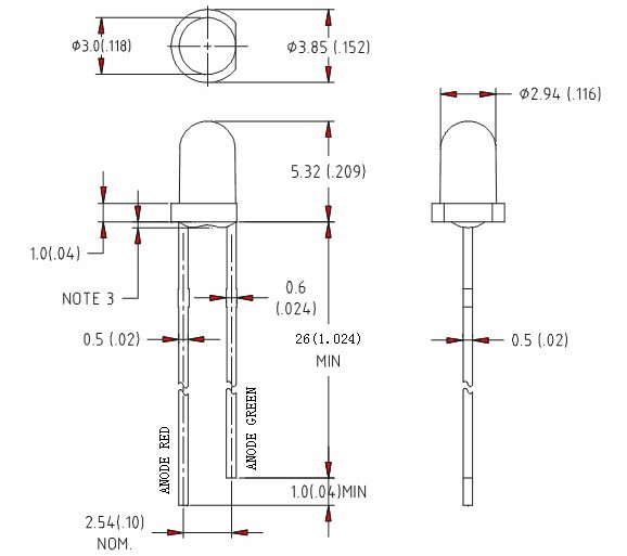 3mm Sarı Led - 600-800 mcd