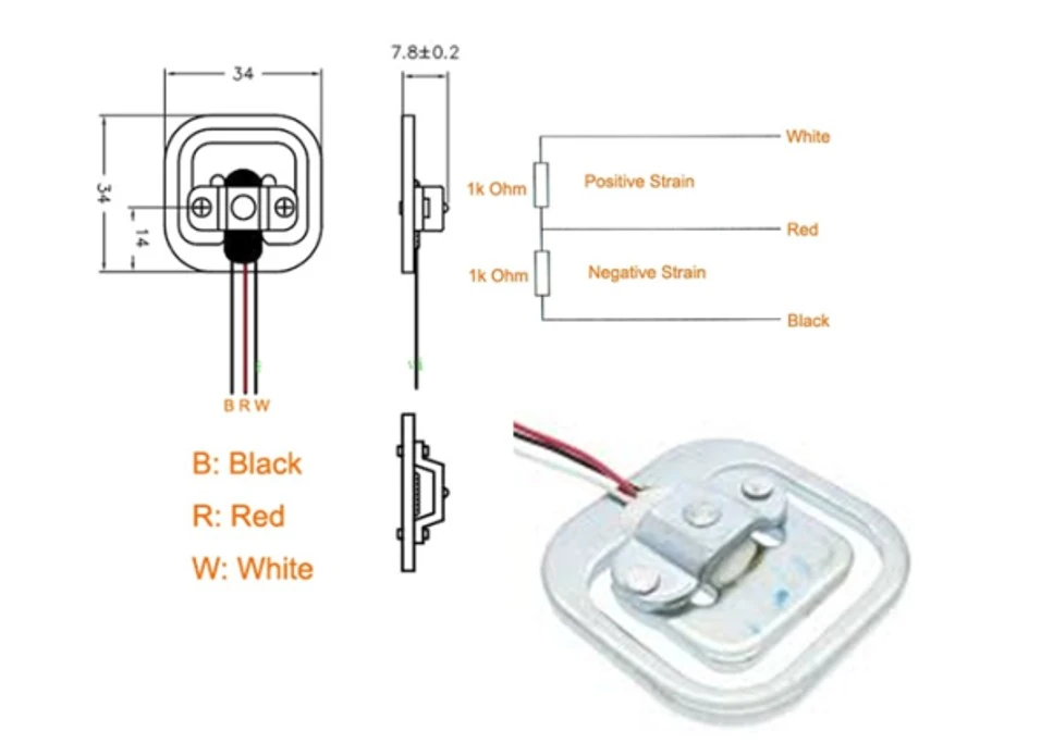 Ağırlık Sensörü 50 kg - Loadcell