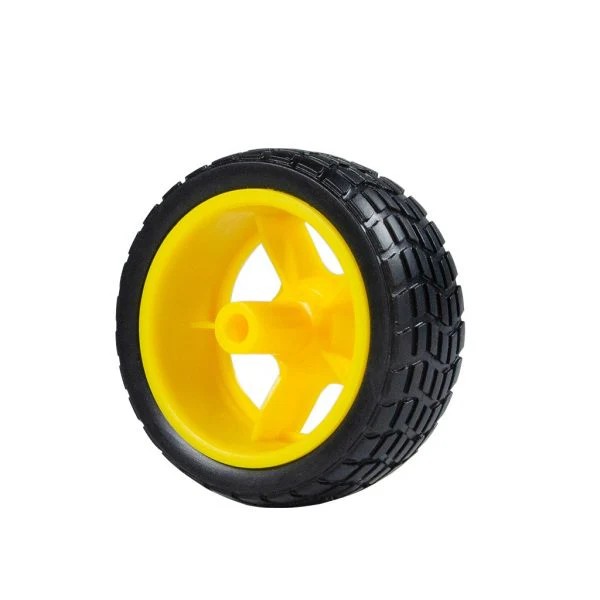 6V 250RPM Sarı Motor Uyumlu Tekerlek - Motor Tekeri