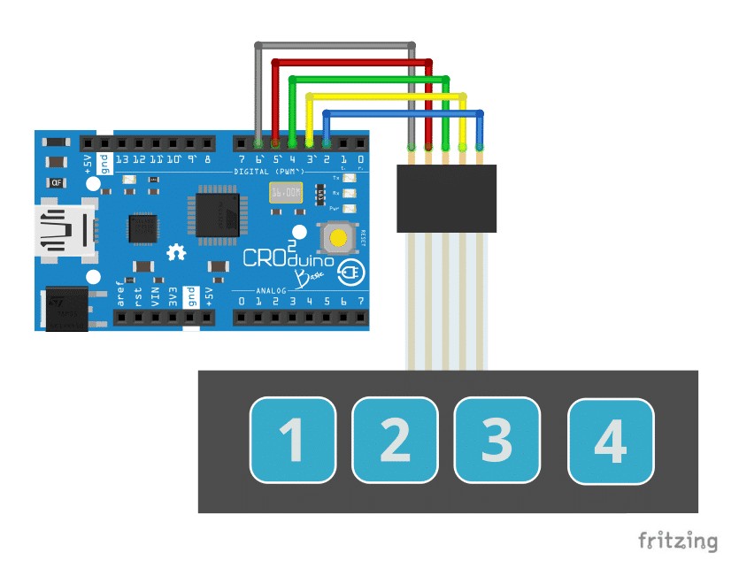 1X4 Membran Tuş Takımı - Keypad