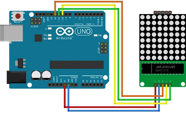 MAX7219 8x8 Dot Matrix Display Modülü