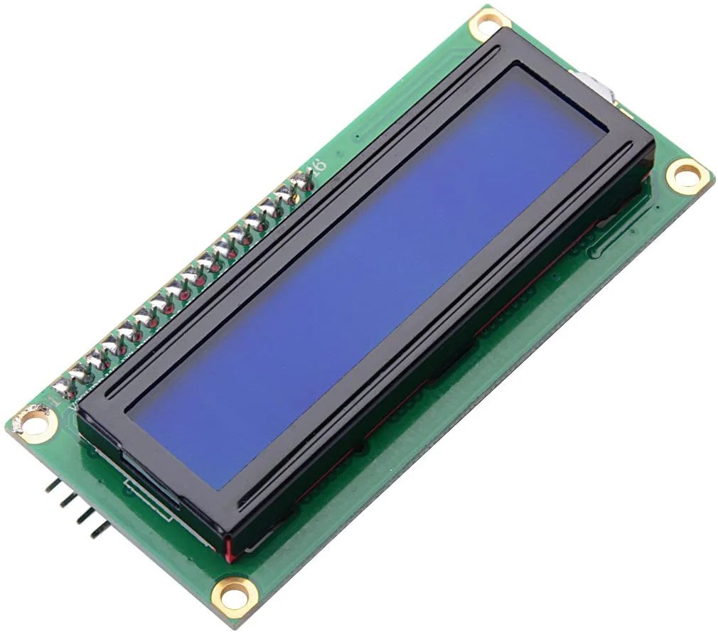 IIC/I2C Modüllü 2x16 Mavi LCD Ekran - Lehimli