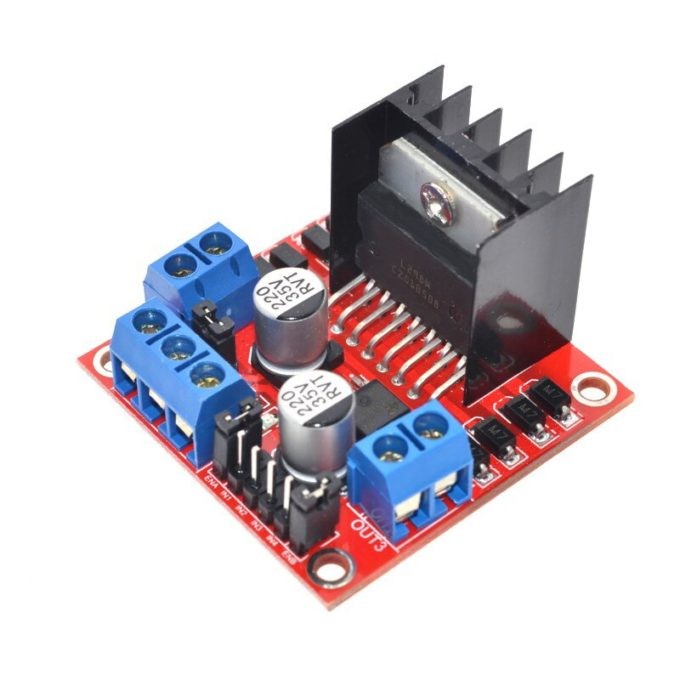 L298N Voltaj Regülatörlü Çift Motor Sürücü Kartı
