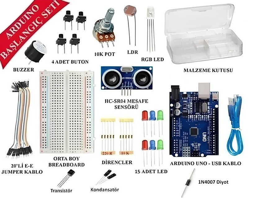 Arduino Uno Ekonomik Başlangıç Seti