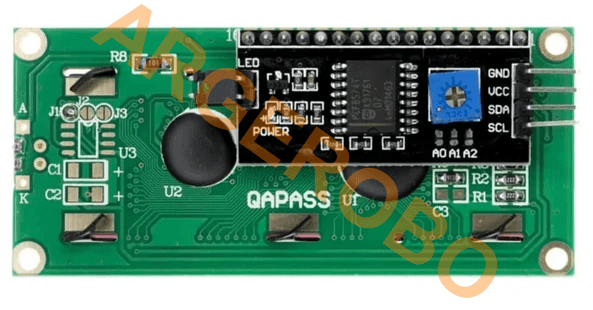 IIC/I2C Modüllü 2x16 Mavi Ekran - Lehimli