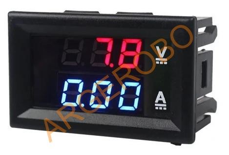 Dijital Voltmetre Ampermetre Dual DC 0V-100V 10A