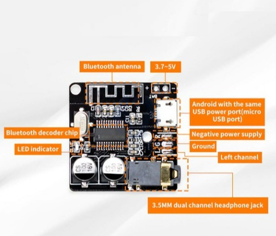 VHM-314 Bluetooth Ses Müzik Mp3 Modülü Devre Kartı