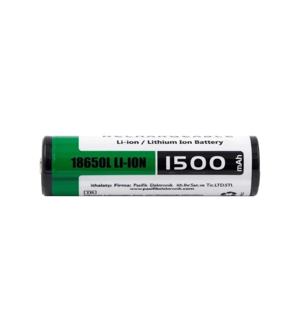 18650L 3.7V 1500mAh Başlı Li-ion Şarj Edilebilir Pil