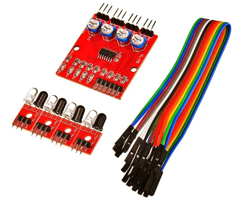 4'lü Çizgi İzleyen Sensör Seti - 4 Way Tracking Module